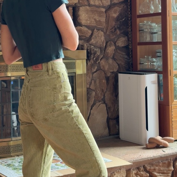 Quiksilver Corduroy High Rise Pants Slim Fit Taper 25 - Picture 2 of 9